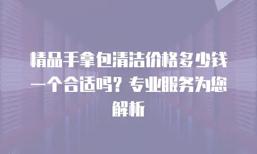 精品手拿包清洁价格多少钱一个合适吗？专业服务为您解析