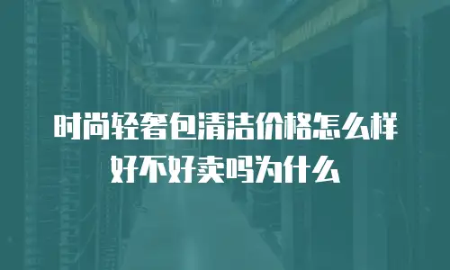 时尚轻奢包清洁价格怎么样好不好卖吗为什么