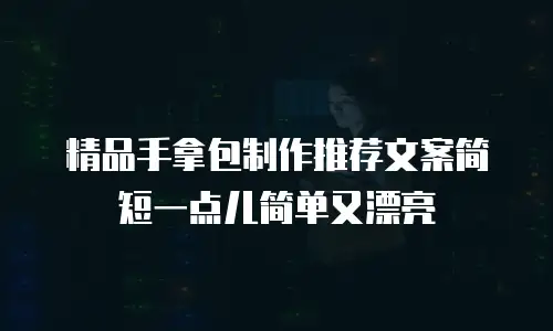 精品手拿包制作推荐文案简短一点儿简单又漂亮