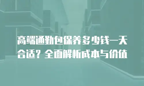 高端通勤包保养多少钱一天合适？全面解析成本与价值