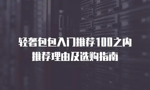 轻奢包包入门推荐100之内推荐理由及选购指南