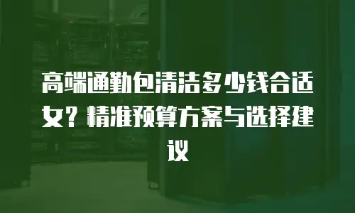 高端通勤包清洁多少钱合适女？精准预算方案与选择建议
