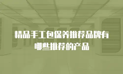 精品手工包保养推荐品牌有哪些推荐的产品