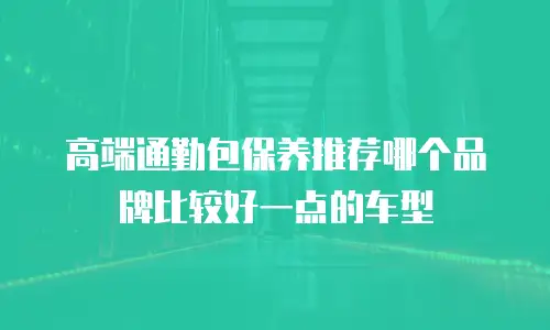 高端通勤包保养推荐哪个品牌比较好一点的车型