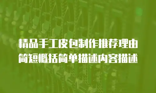 精品手工皮包制作推荐理由简短概括简单描述内容描述