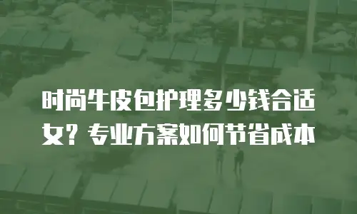 时尚牛皮包护理多少钱合适女？专业方案如何节省成本