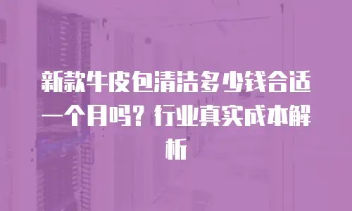 新款牛皮包清洁多少钱合适一个月吗？行业真实成本解析