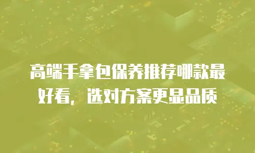 高端手拿包保养推荐哪款最好看，选对方案更显品质