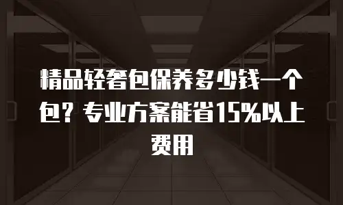精品轻奢包保养多少钱一个包？专业方案能省15%以上费用