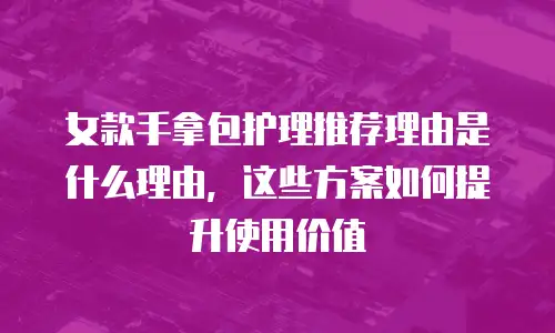 女款手拿包护理推荐理由是什么理由，这些方案如何提升使用价值