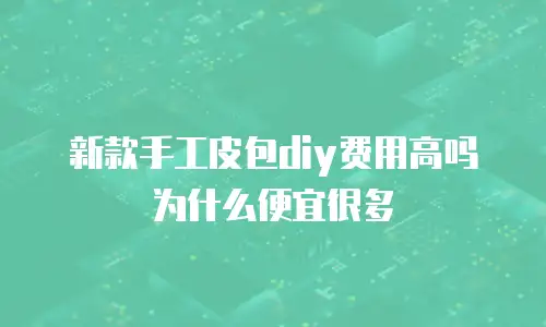 新款手工皮包diy费用高吗为什么便宜很多