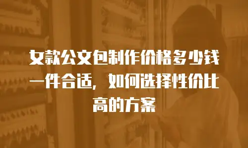 女款公文包制作价格多少钱一件合适，如何选择性价比高的方案