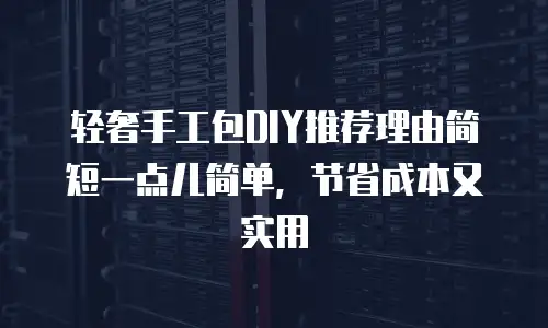 轻奢手工包DIY推荐理由简短一点儿简单，节省成本又实用