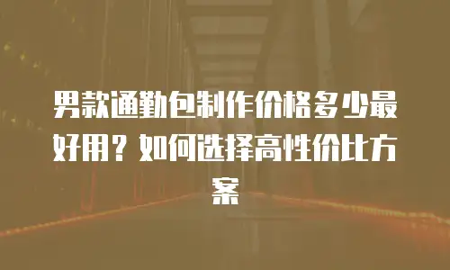 男款通勤包制作价格多少最好用？如何选择高性价比方案