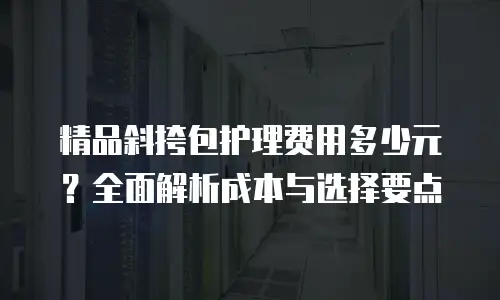 精品斜挎包护理费用多少元？全面解析成本与选择要点