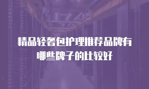 精品轻奢包护理推荐品牌有哪些牌子的比较好
