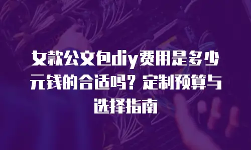 女款公文包diy费用是多少元钱的合适吗？定制预算与选择指南