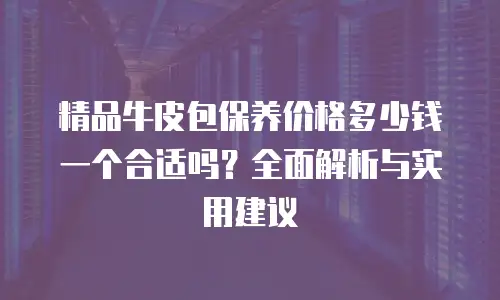 精品牛皮包保养价格多少钱一个合适吗？全面解析与实用建议