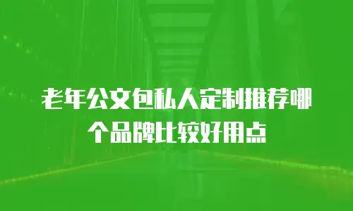 老年公文包私人定制推荐哪个品牌比较好用点