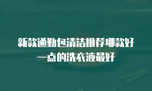 新款通勤包清洁推荐哪款好一点的洗衣液最好