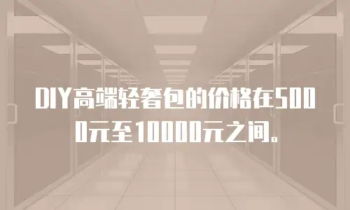 DIY高端轻奢包的价格在5000元至10000元之间。
