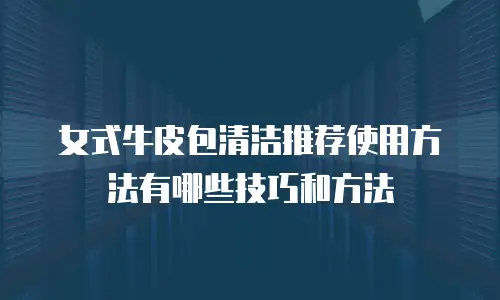 女式牛皮包清洁推荐使用方法有哪些技巧和方法