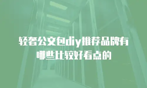 轻奢公文包diy推荐品牌有哪些比较好看点的