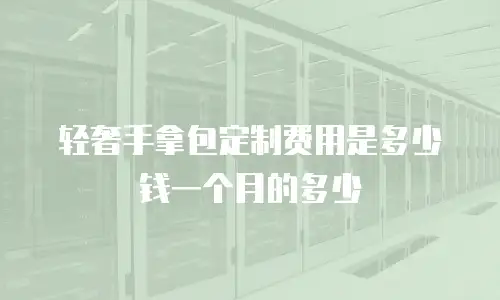 轻奢手拿包定制费用是多少钱一个月的多少