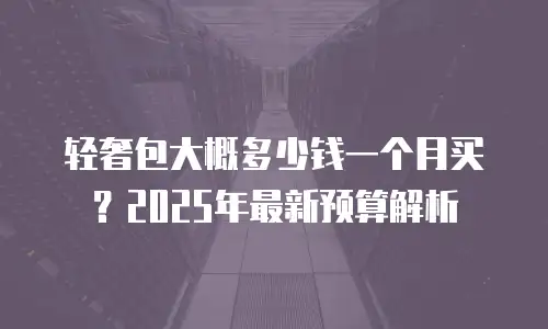 轻奢包大概多少钱一个月买？2025年最新预算解析