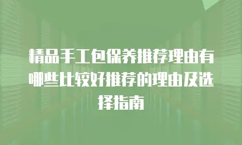 精品手工包保养推荐理由有哪些比较好推荐的理由及选择指南