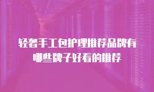 轻奢手工包护理推荐品牌有哪些牌子好看的推荐