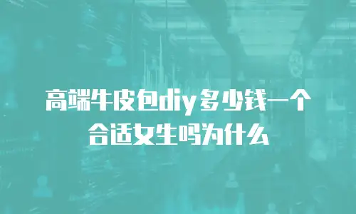 高端牛皮包diy多少钱一个合适女生吗为什么