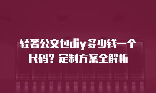 轻奢公文包diy多少钱一个尺码？定制方案全解析