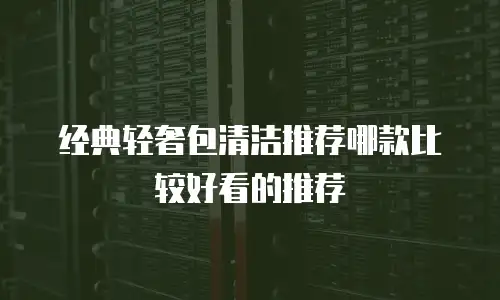 经典轻奢包清洁推荐哪款比较好看的推荐