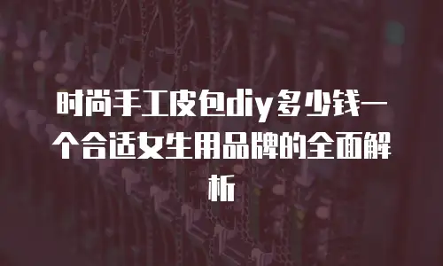 时尚手工皮包diy多少钱一个合适女生用品牌的全面解析