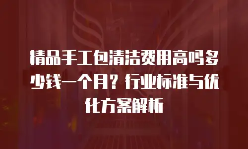 精品手工包清洁费用高吗多少钱一个月？行业标准与优化方案解析