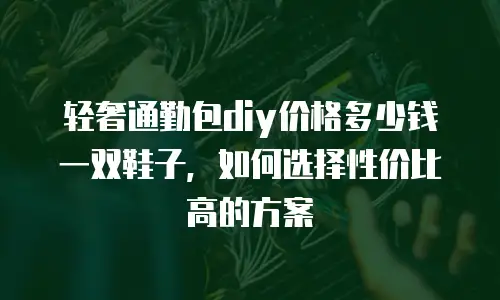 轻奢通勤包diy价格多少钱一双鞋子，如何选择性价比高的方案