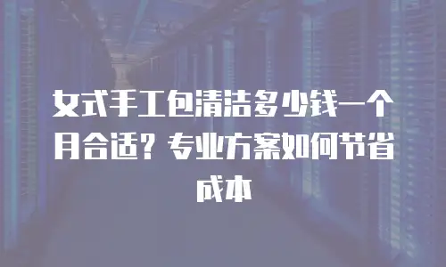 女式手工包清洁多少钱一个月合适？专业方案如何节省成本