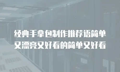 经典手拿包制作推荐语简单又漂亮又好看的简单又好看