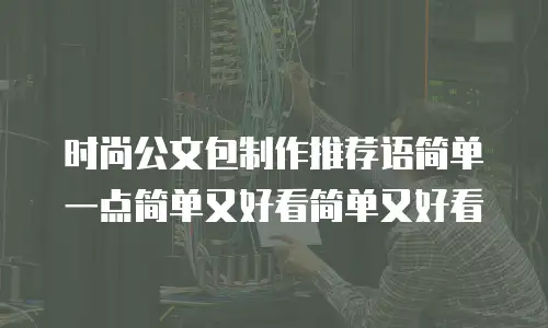 时尚公文包制作推荐语简单一点简单又好看简单又好看