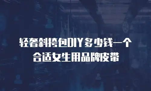 轻奢斜挎包DIY多少钱一个合适女生用品牌皮带