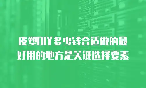 皮塑DIY多少钱合适做的最好用的地方是关键选择要素