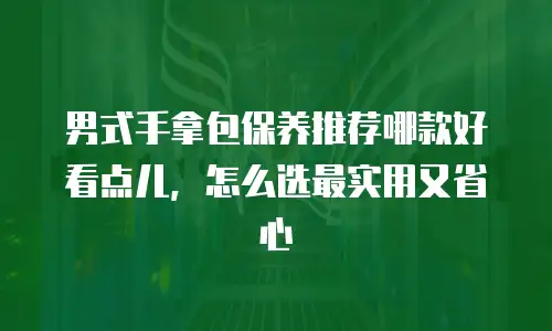男式手拿包保养推荐哪款好看点儿，怎么选最实用又省心