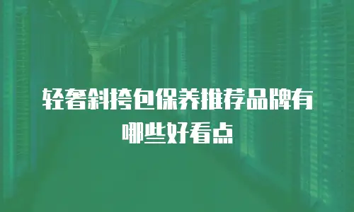 轻奢斜挎包保养推荐品牌有哪些好看点