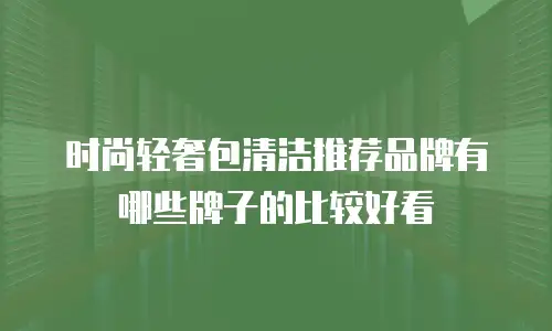 时尚轻奢包清洁推荐品牌有哪些牌子的比较好看