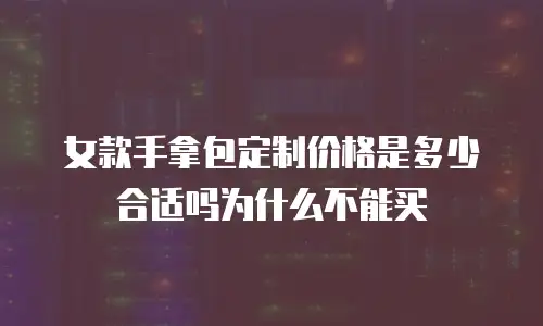 女款手拿包定制价格是多少合适吗为什么不能买