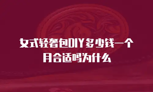 女式轻奢包DIY多少钱一个月合适吗为什么