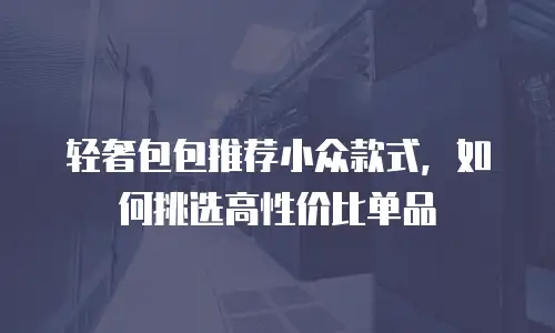 轻奢包包推荐小众款式，如何挑选高性价比单品
