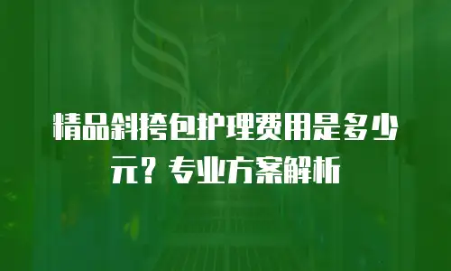 精品斜挎包护理费用是多少元？专业方案解析