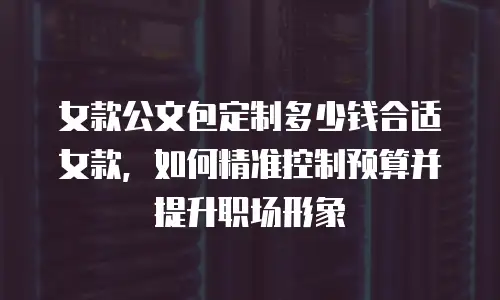 女款公文包定制多少钱合适女款，如何精准控制预算并提升职场形象